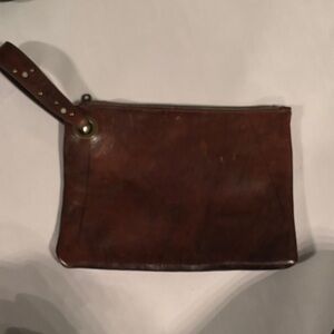 Lovestitch Rich Brown Leather clutch. Only used once.